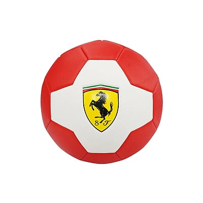 F661 Ferrari Machine Sewing Soccer Ball White-Red