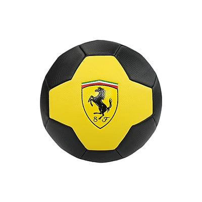 F661 Ferrari Machine Sewing Soccer Ball Black-Yellow
