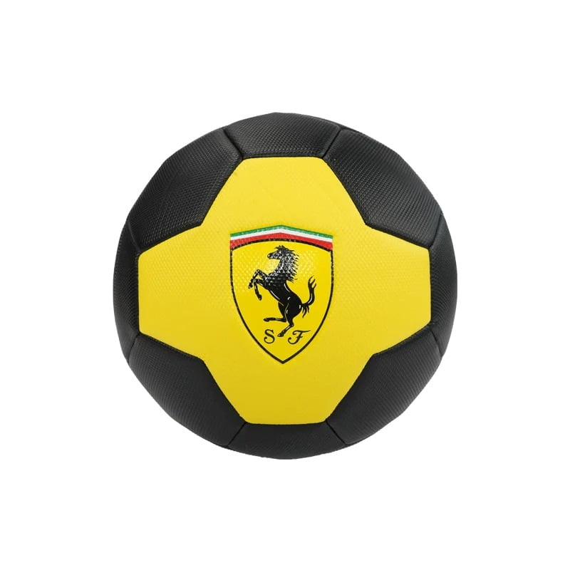 F661 Ferrari Machine Sewing Soccer Ball Black-Yellow