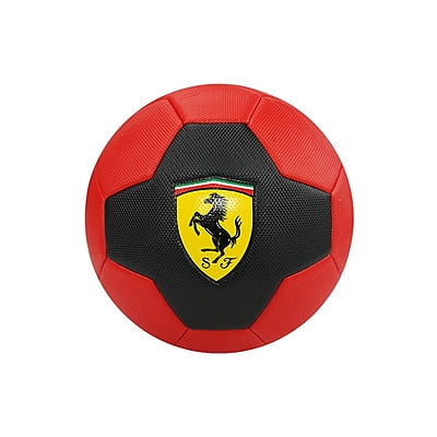 F611 Ferrari Machine Sewing Soccer Ball Black-Red